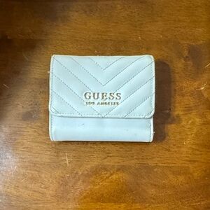 GUESS Los Angeles Quilted Cream Wallet